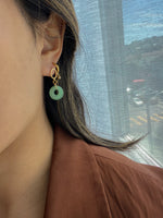 Load image into Gallery viewer, Halo Jade-ish Earrings
